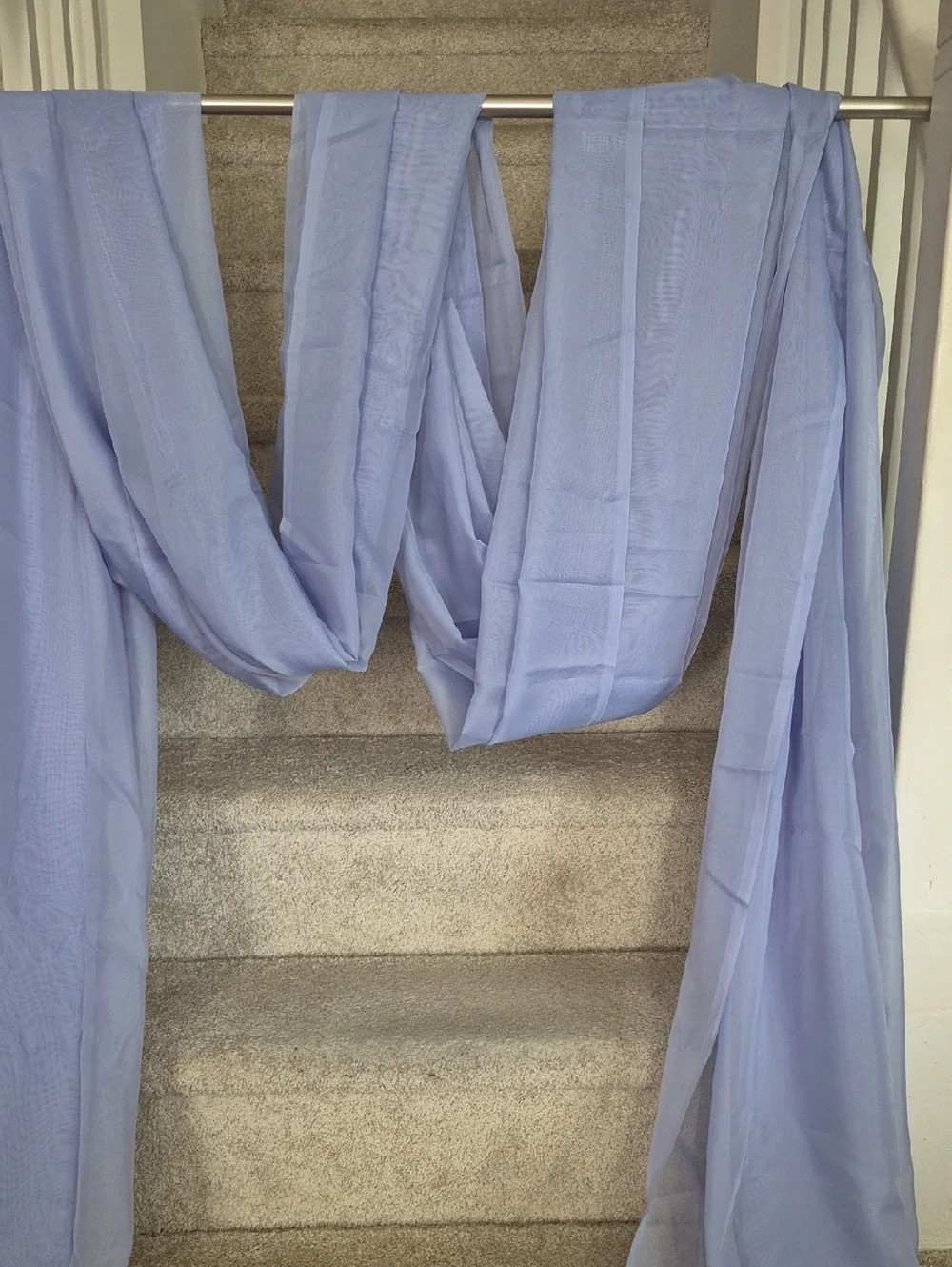 Lavender Sheer Window Scarf 220x60